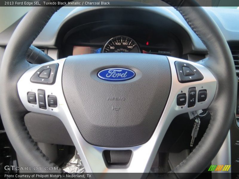 Tuxedo Black Metallic / Charcoal Black 2013 Ford Edge SEL
