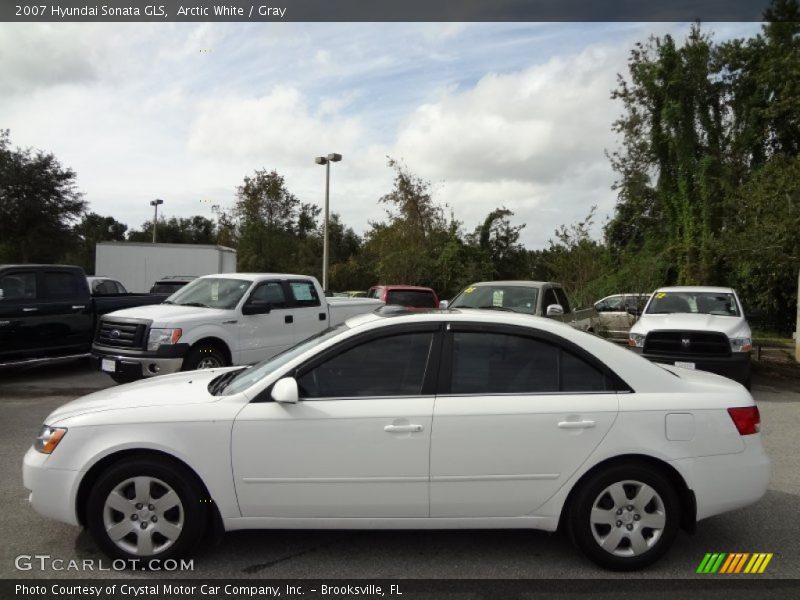 Arctic White / Gray 2007 Hyundai Sonata GLS