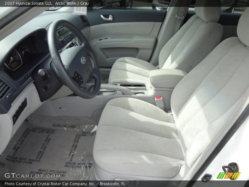 Arctic White / Gray 2007 Hyundai Sonata GLS