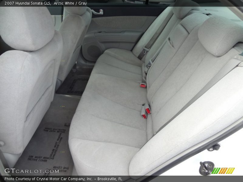 Arctic White / Gray 2007 Hyundai Sonata GLS