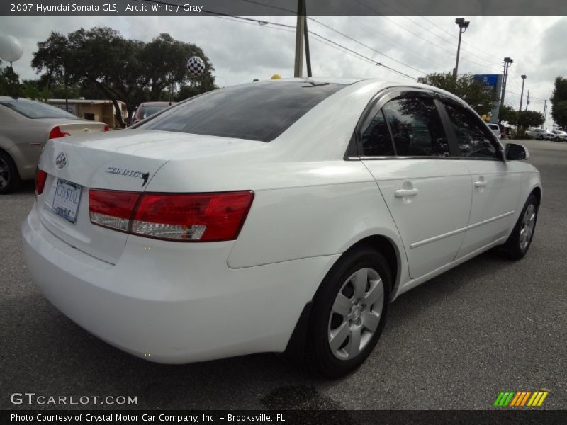 Arctic White / Gray 2007 Hyundai Sonata GLS