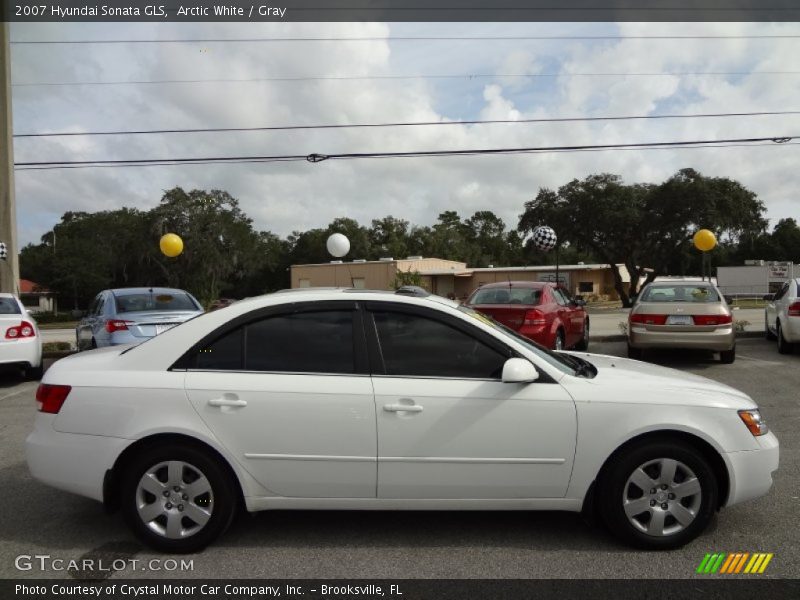 Arctic White / Gray 2007 Hyundai Sonata GLS