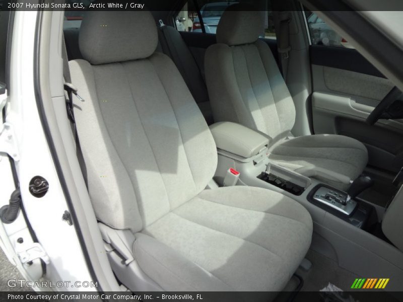 Arctic White / Gray 2007 Hyundai Sonata GLS