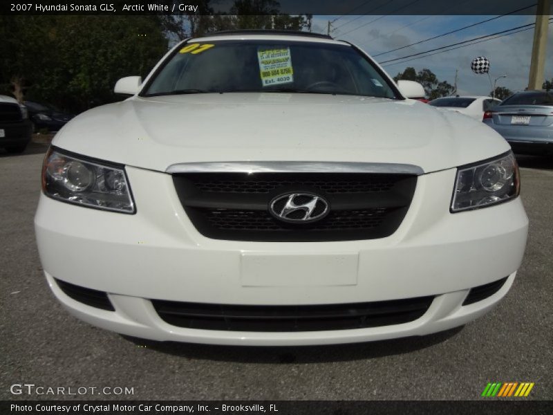 Arctic White / Gray 2007 Hyundai Sonata GLS