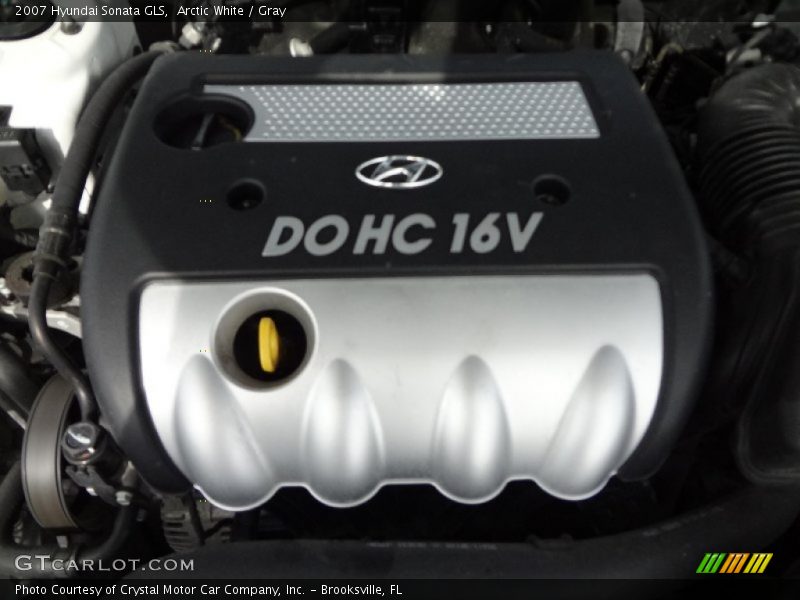 Arctic White / Gray 2007 Hyundai Sonata GLS