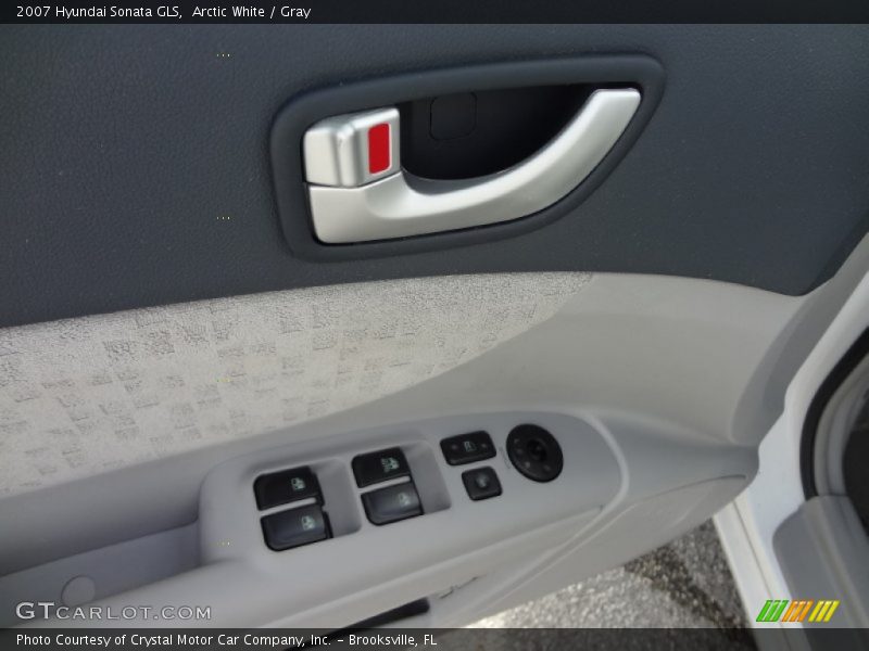 Arctic White / Gray 2007 Hyundai Sonata GLS