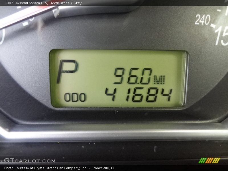 Arctic White / Gray 2007 Hyundai Sonata GLS