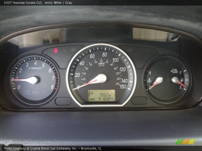 Arctic White / Gray 2007 Hyundai Sonata GLS
