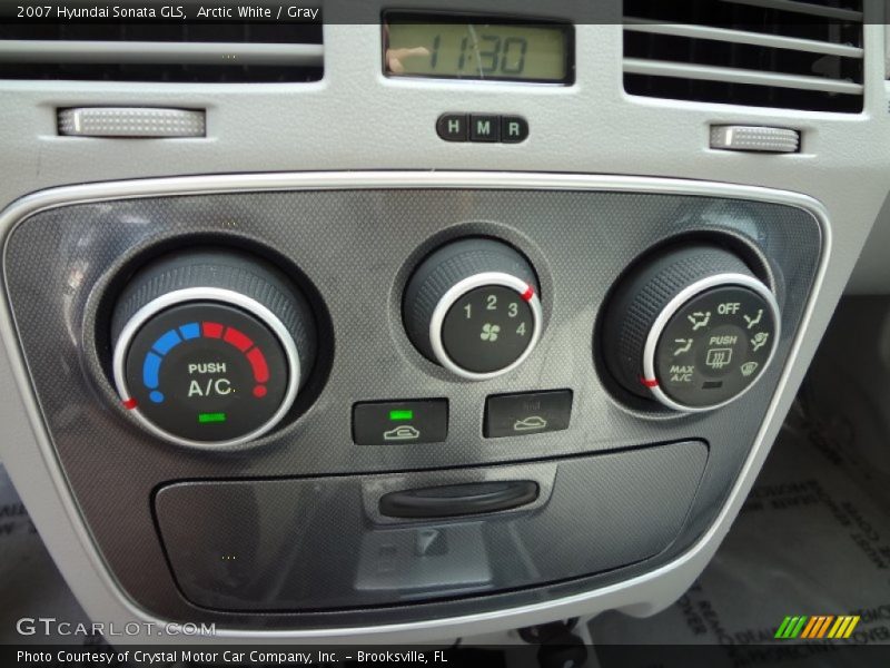Arctic White / Gray 2007 Hyundai Sonata GLS