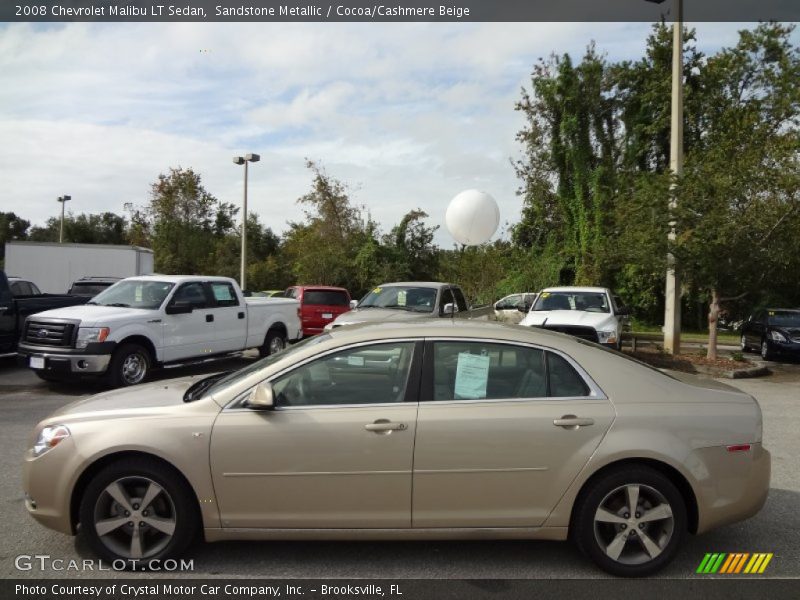 Sandstone Metallic / Cocoa/Cashmere Beige 2008 Chevrolet Malibu LT Sedan