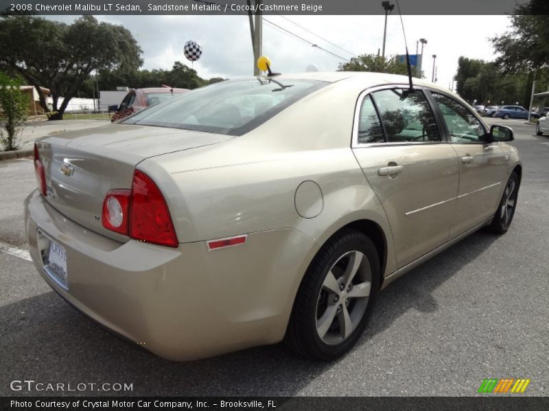 Sandstone Metallic / Cocoa/Cashmere Beige 2008 Chevrolet Malibu LT Sedan