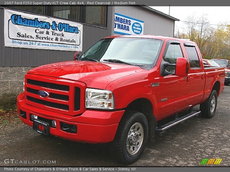 Red Clearcoat / Medium Flint 2007 Ford F250 Super Duty XLT Crew Cab 4x4