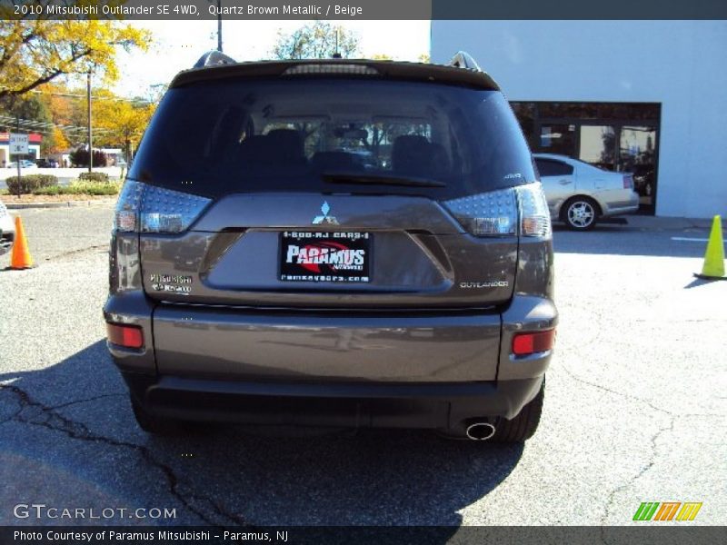 Quartz Brown Metallic / Beige 2010 Mitsubishi Outlander SE 4WD