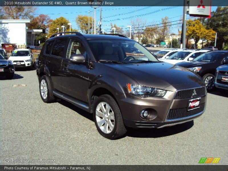 Quartz Brown Metallic / Beige 2010 Mitsubishi Outlander SE 4WD