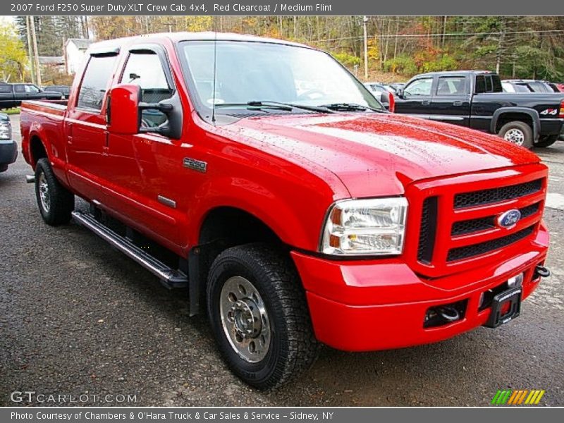 Red Clearcoat / Medium Flint 2007 Ford F250 Super Duty XLT Crew Cab 4x4