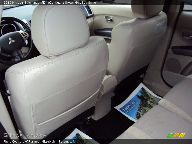 Quartz Brown Metallic / Beige 2010 Mitsubishi Outlander SE 4WD