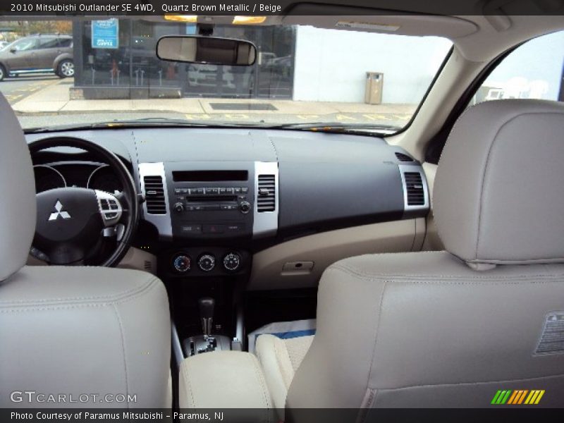 Quartz Brown Metallic / Beige 2010 Mitsubishi Outlander SE 4WD