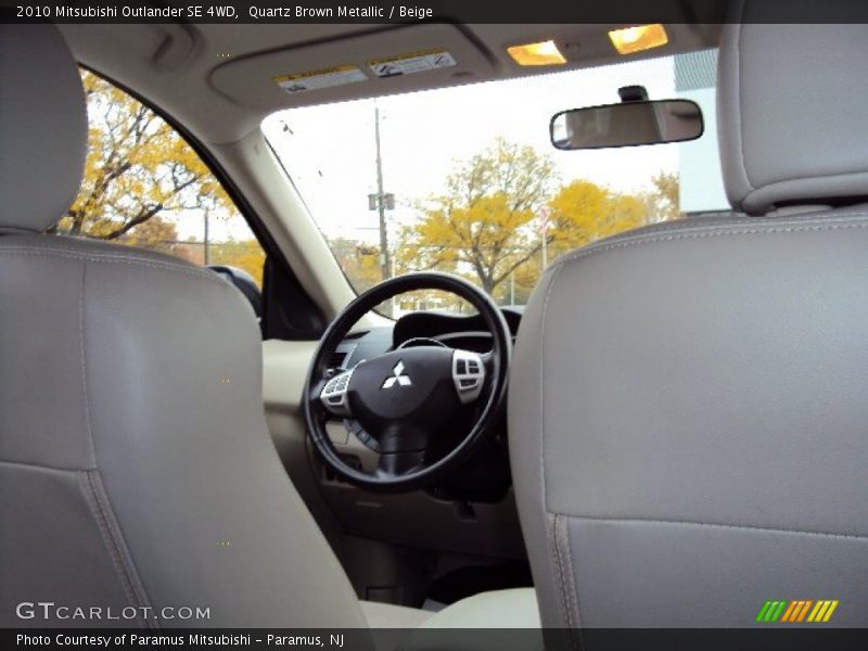 Quartz Brown Metallic / Beige 2010 Mitsubishi Outlander SE 4WD
