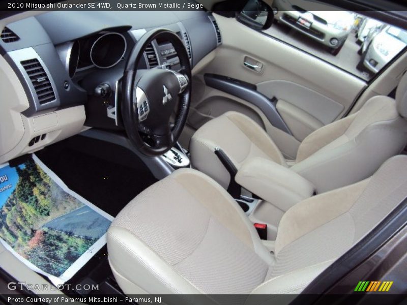 Quartz Brown Metallic / Beige 2010 Mitsubishi Outlander SE 4WD