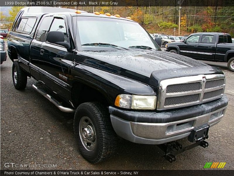 Black / Mist Gray 1999 Dodge Ram 2500 SLT Extended Cab 4x4