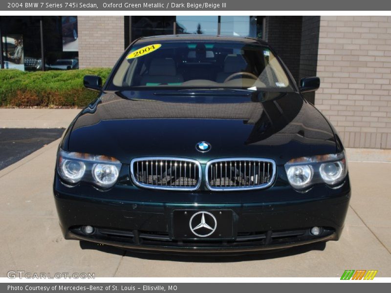 Oxford Green Metallic / Dark Beige/Beige III 2004 BMW 7 Series 745i Sedan