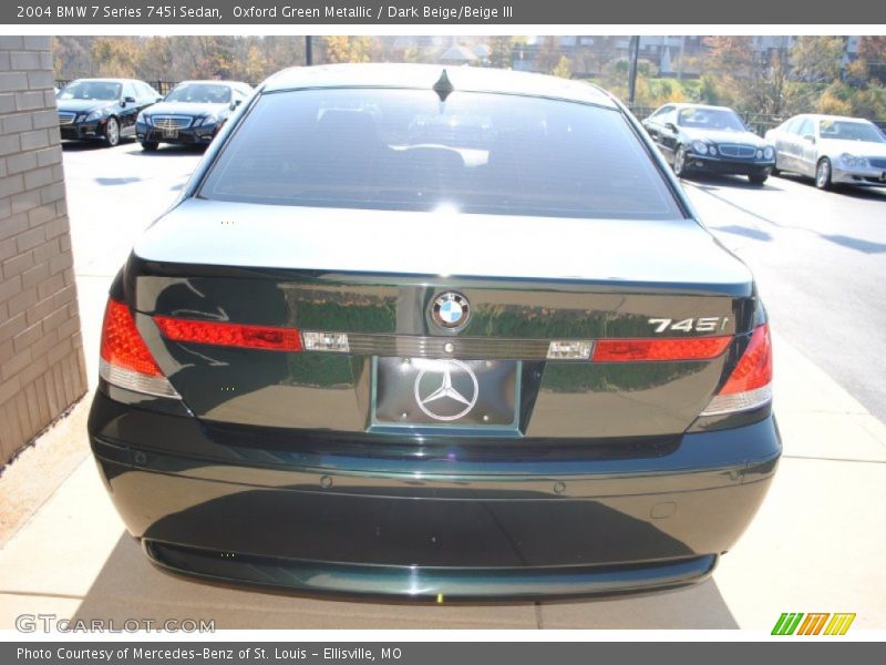 Oxford Green Metallic / Dark Beige/Beige III 2004 BMW 7 Series 745i Sedan