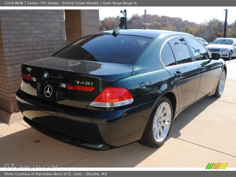 Oxford Green Metallic / Dark Beige/Beige III 2004 BMW 7 Series 745i Sedan