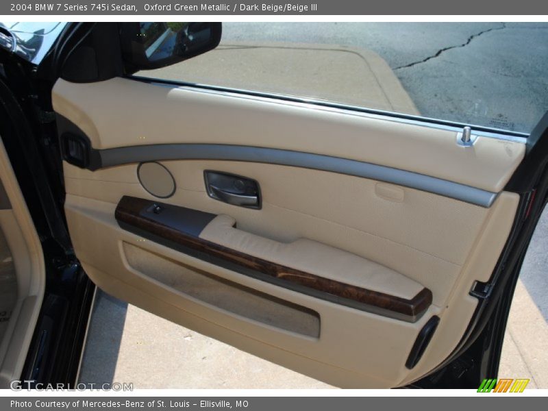 Oxford Green Metallic / Dark Beige/Beige III 2004 BMW 7 Series 745i Sedan