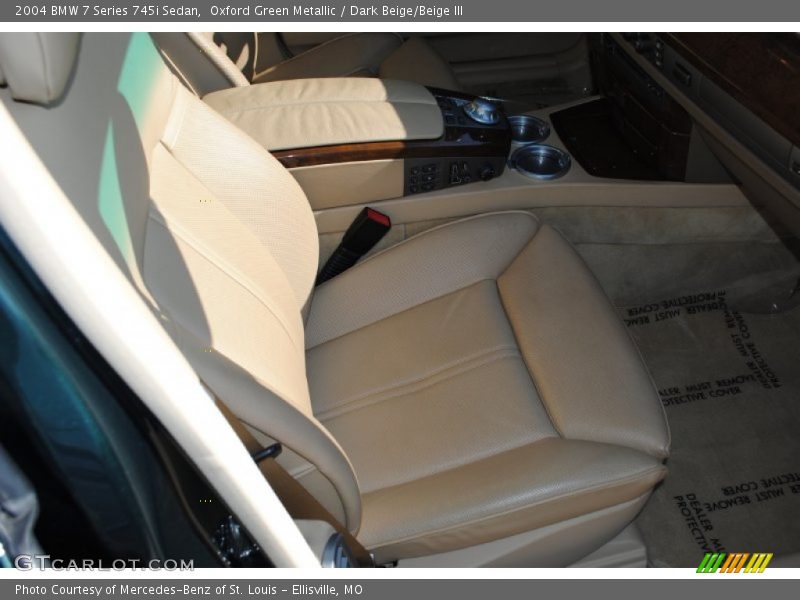 Oxford Green Metallic / Dark Beige/Beige III 2004 BMW 7 Series 745i Sedan