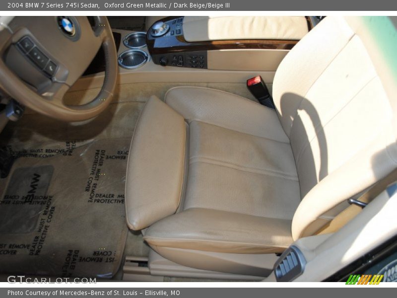 Oxford Green Metallic / Dark Beige/Beige III 2004 BMW 7 Series 745i Sedan