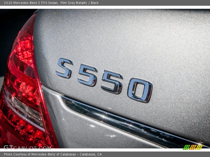 Flint Grey Metallic / Black 2010 Mercedes-Benz S 550 Sedan