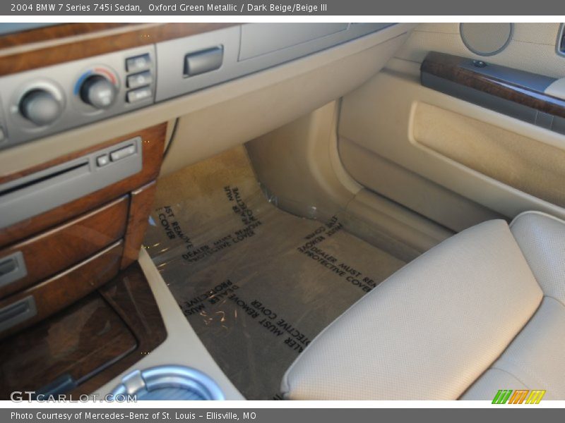 Oxford Green Metallic / Dark Beige/Beige III 2004 BMW 7 Series 745i Sedan