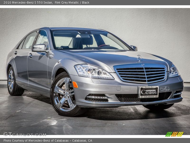 Flint Grey Metallic / Black 2010 Mercedes-Benz S 550 Sedan