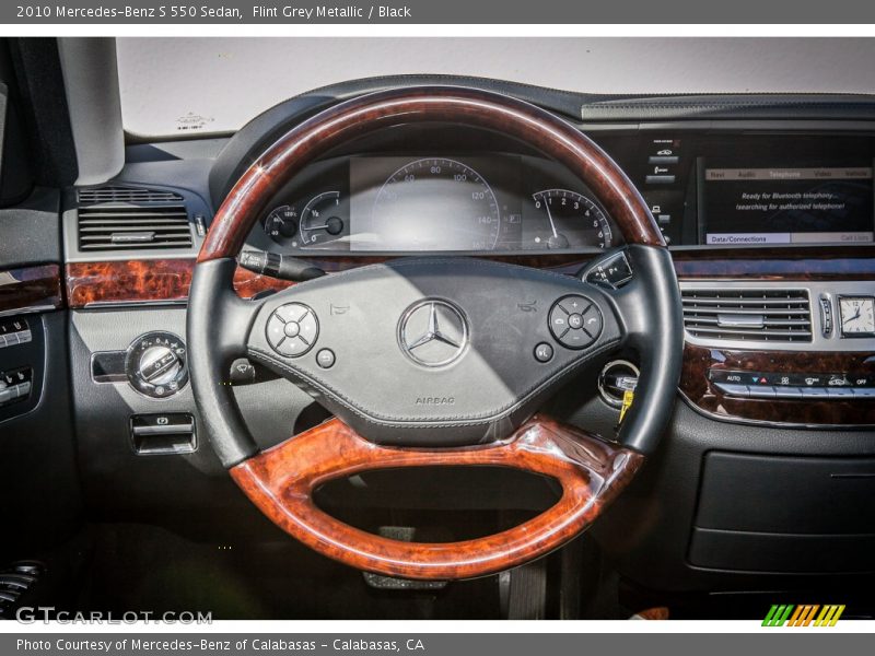 Flint Grey Metallic / Black 2010 Mercedes-Benz S 550 Sedan