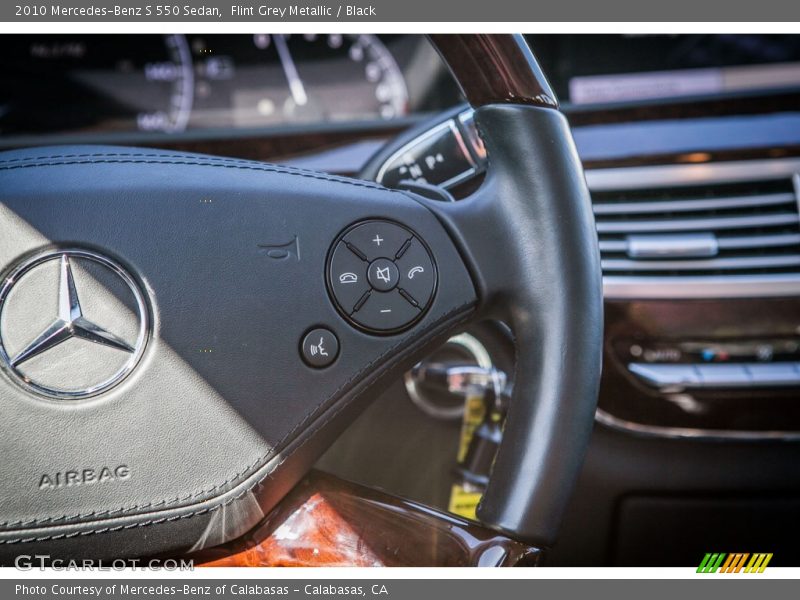 Flint Grey Metallic / Black 2010 Mercedes-Benz S 550 Sedan
