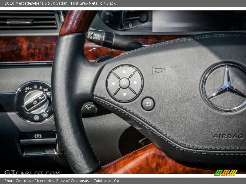 Flint Grey Metallic / Black 2010 Mercedes-Benz S 550 Sedan