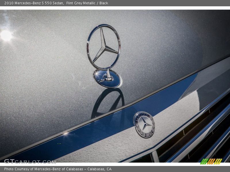 Flint Grey Metallic / Black 2010 Mercedes-Benz S 550 Sedan