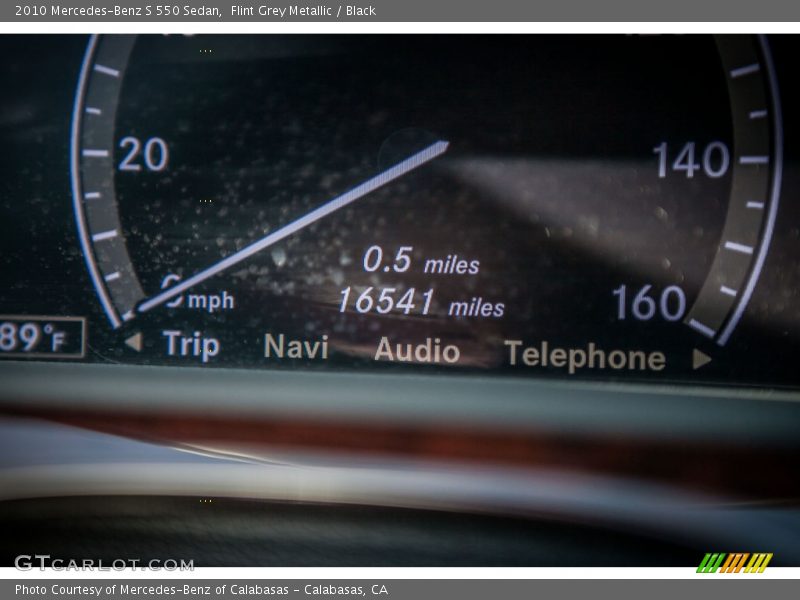 Flint Grey Metallic / Black 2010 Mercedes-Benz S 550 Sedan