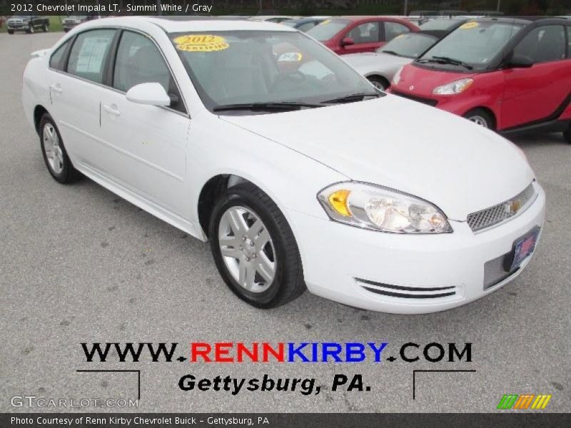 Summit White / Gray 2012 Chevrolet Impala LT