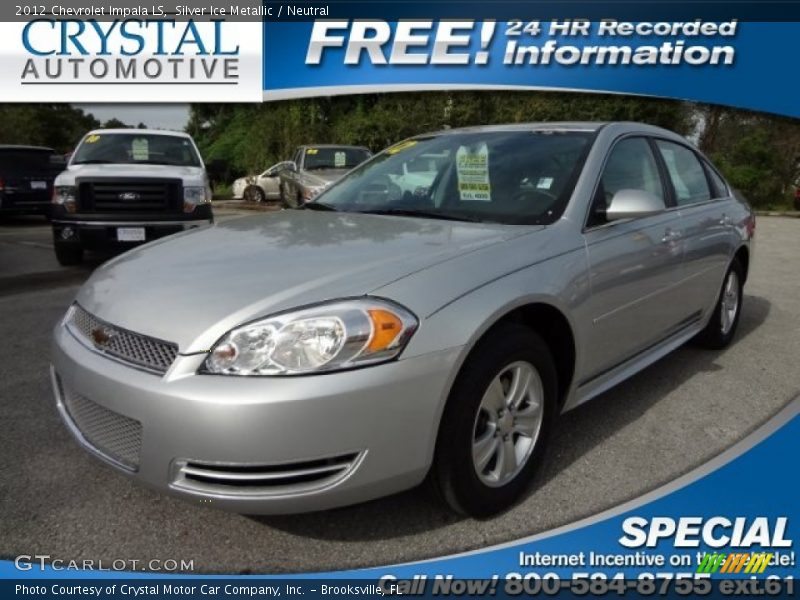 Silver Ice Metallic / Neutral 2012 Chevrolet Impala LS