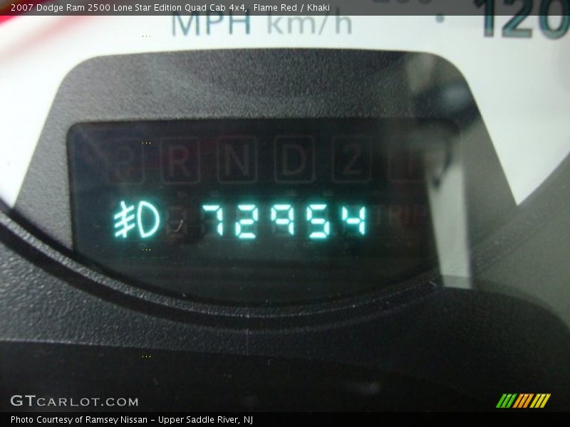 Flame Red / Khaki 2007 Dodge Ram 2500 Lone Star Edition Quad Cab 4x4