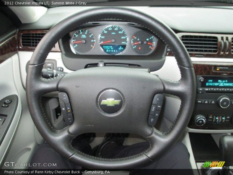 Summit White / Gray 2012 Chevrolet Impala LT