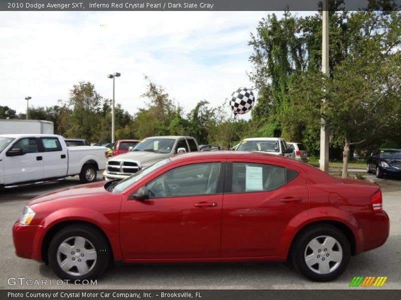 Inferno Red Crystal Pearl / Dark Slate Gray 2010 Dodge Avenger SXT