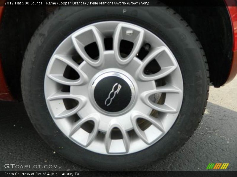 Rame (Copper Orange) / Pelle Marrone/Avorio (Brown/Ivory) 2012 Fiat 500 Lounge
