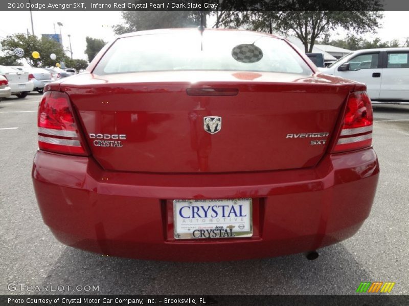 Inferno Red Crystal Pearl / Dark Slate Gray 2010 Dodge Avenger SXT