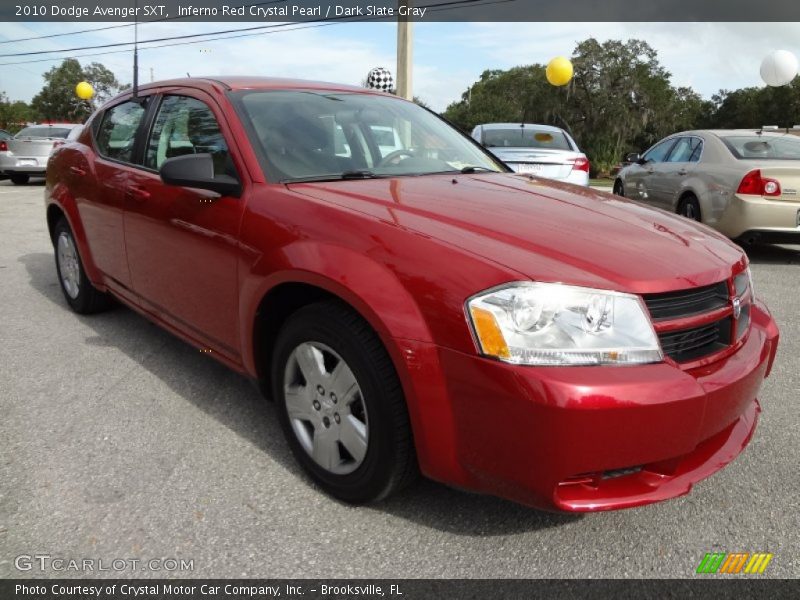 Inferno Red Crystal Pearl / Dark Slate Gray 2010 Dodge Avenger SXT