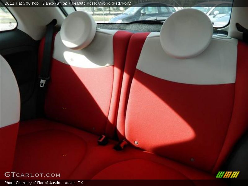 Bianco (White) / Tessuto Rosso/Avorio (Red/Ivory) 2012 Fiat 500 Pop