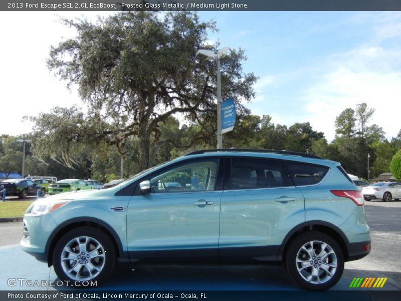 Frosted Glass Metallic / Medium Light Stone 2013 Ford Escape SEL 2.0L EcoBoost