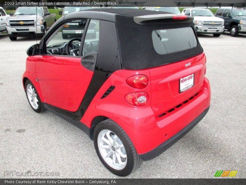 Rally Red / Design Black 2009 Smart fortwo passion cabriolet