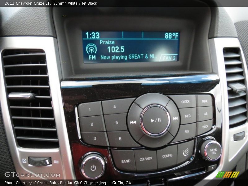 Summit White / Jet Black 2012 Chevrolet Cruze LT